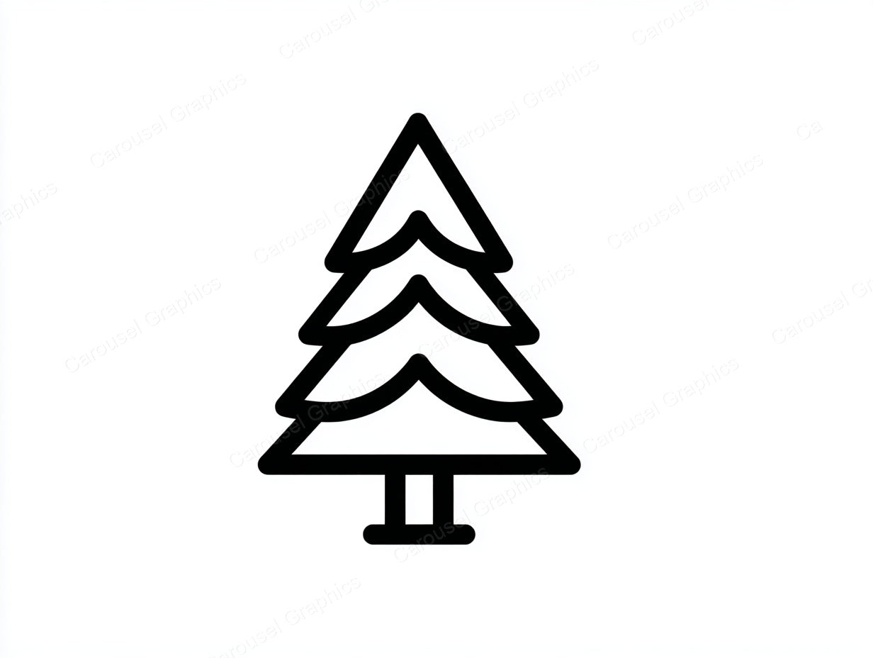 Christmas Tree Vector Graphic preview