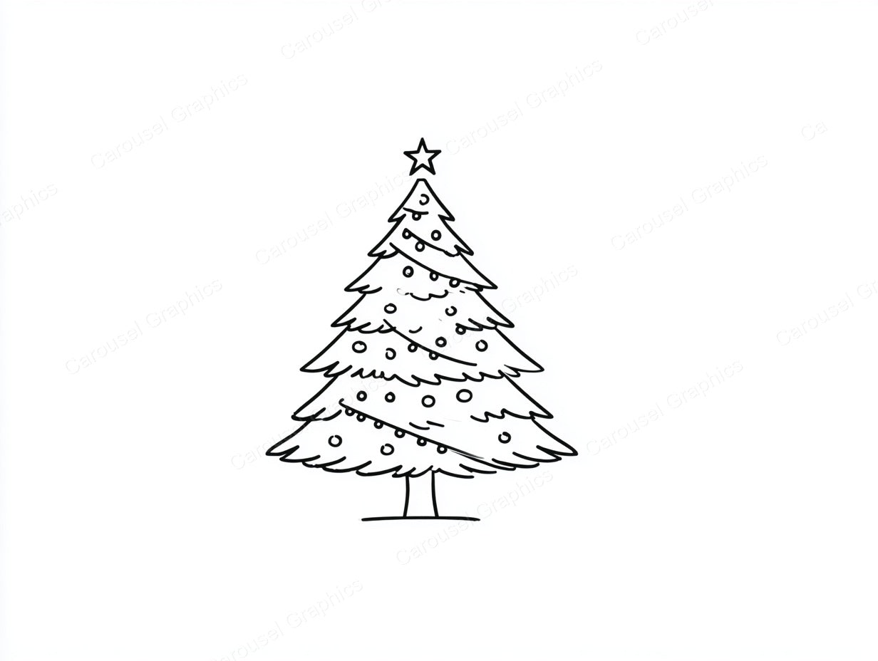 Christmas Tree Vector Graphic preview