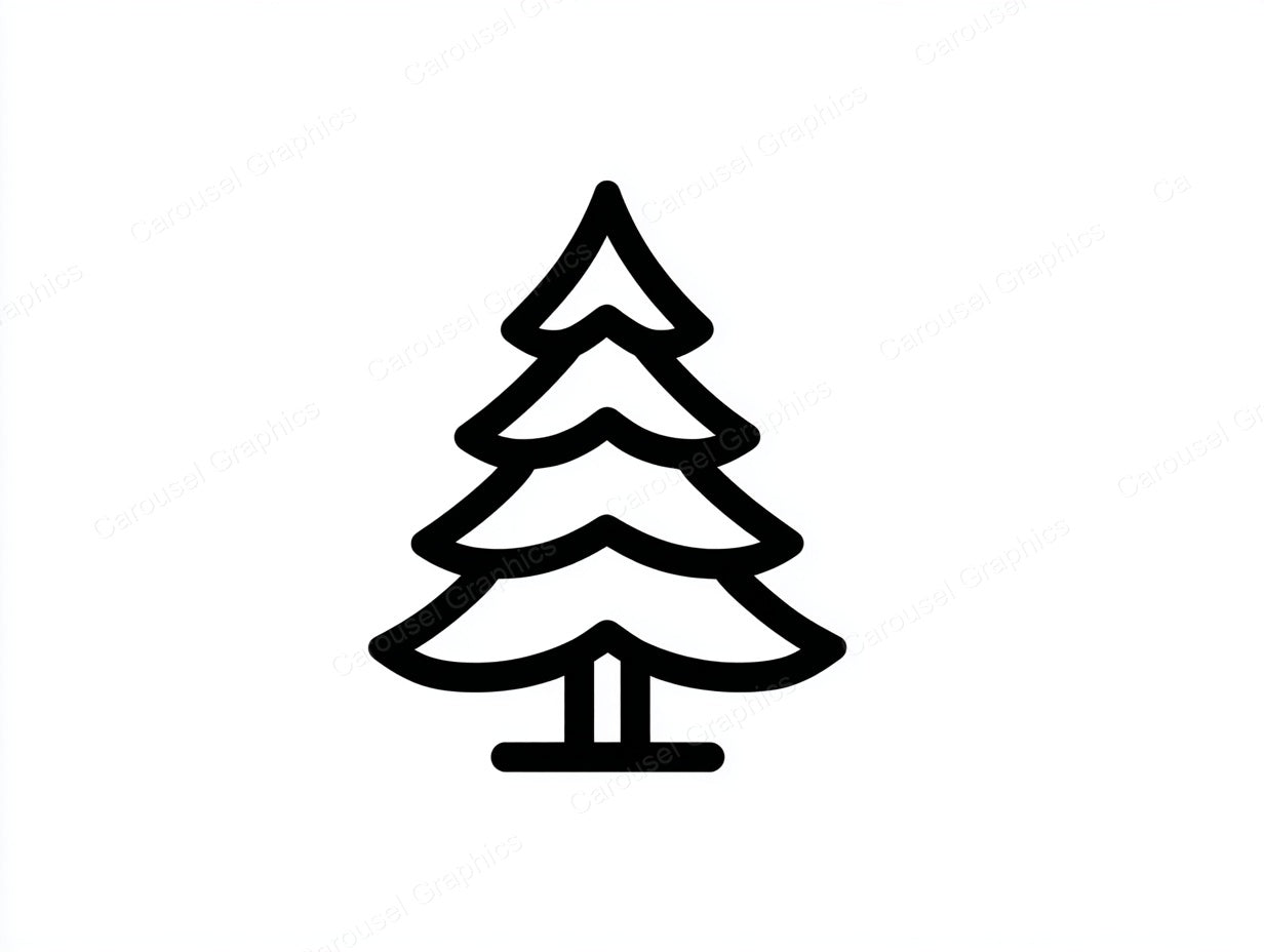 Christmas Tree Vector Graphic preview