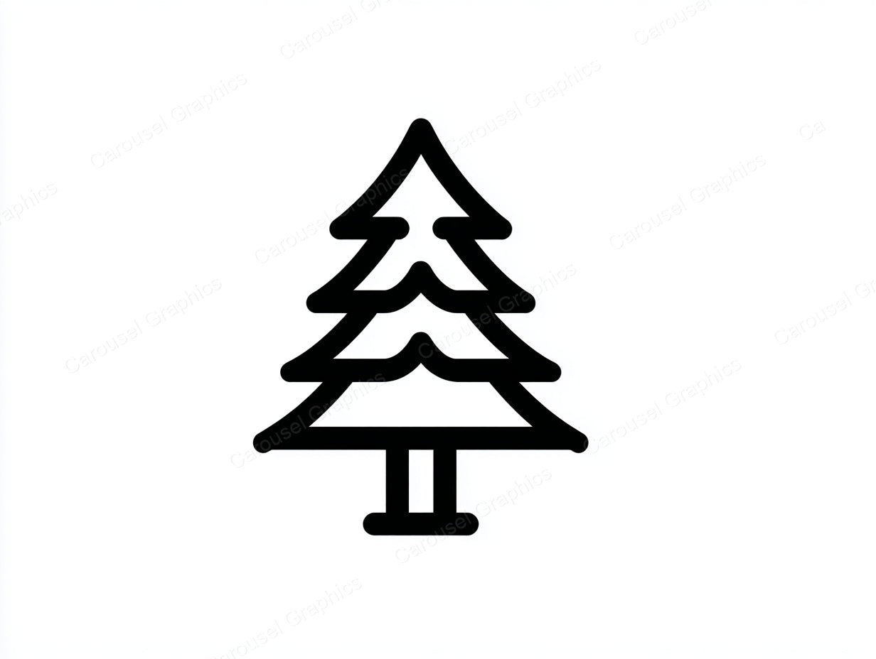 Christmas Tree Vector Graphic preview