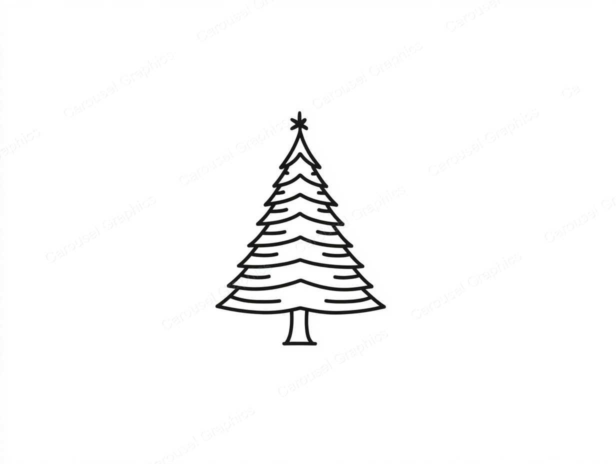 Christmas Tree Vector Graphic preview