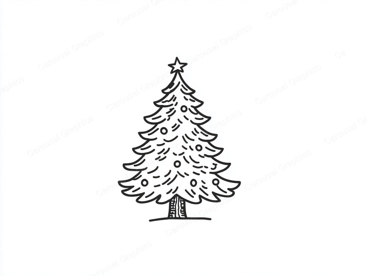 Christmas Tree Vector Graphic preview