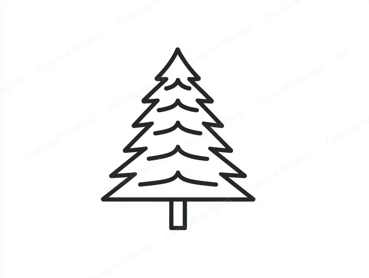 Christmas Tree Vector Graphic preview