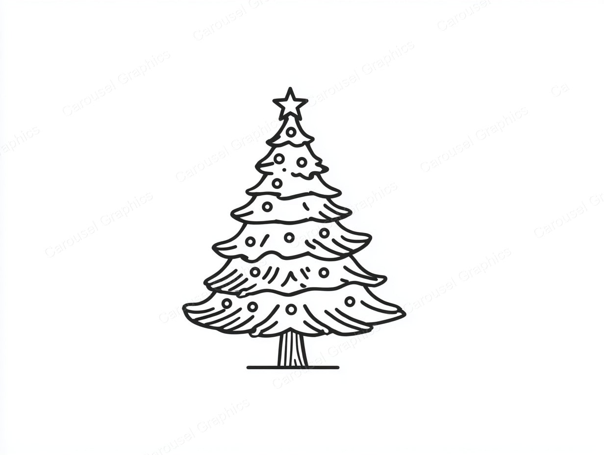 Christmas Tree Vector Graphic preview