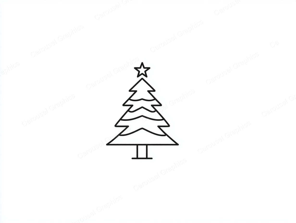 Christmas Tree Vector Graphic preview