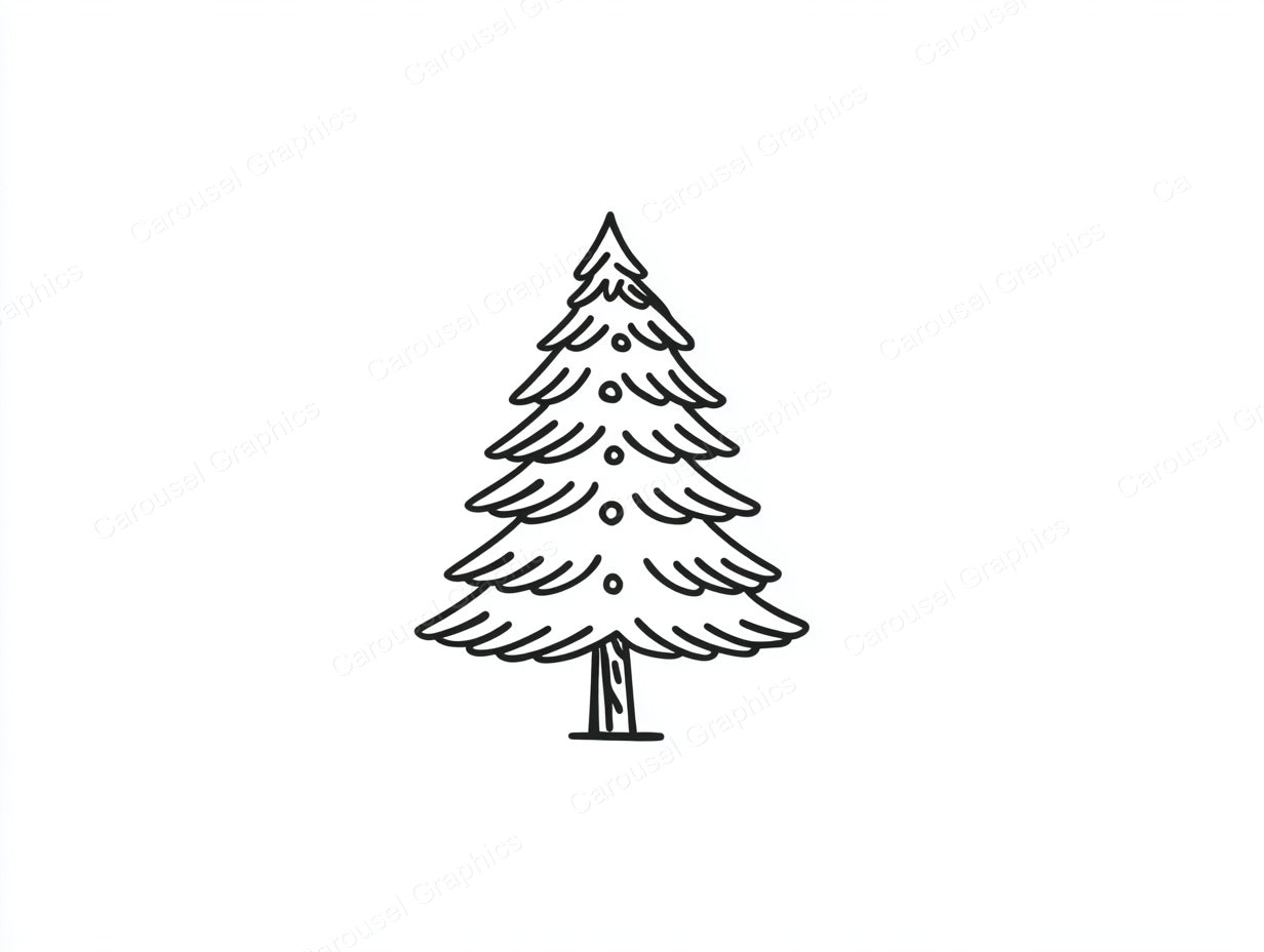 Christmas Tree Vector Graphic preview