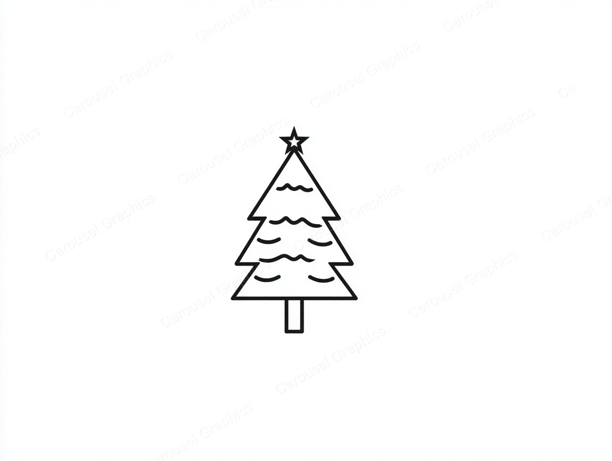 Christmas Tree Vector Graphic preview