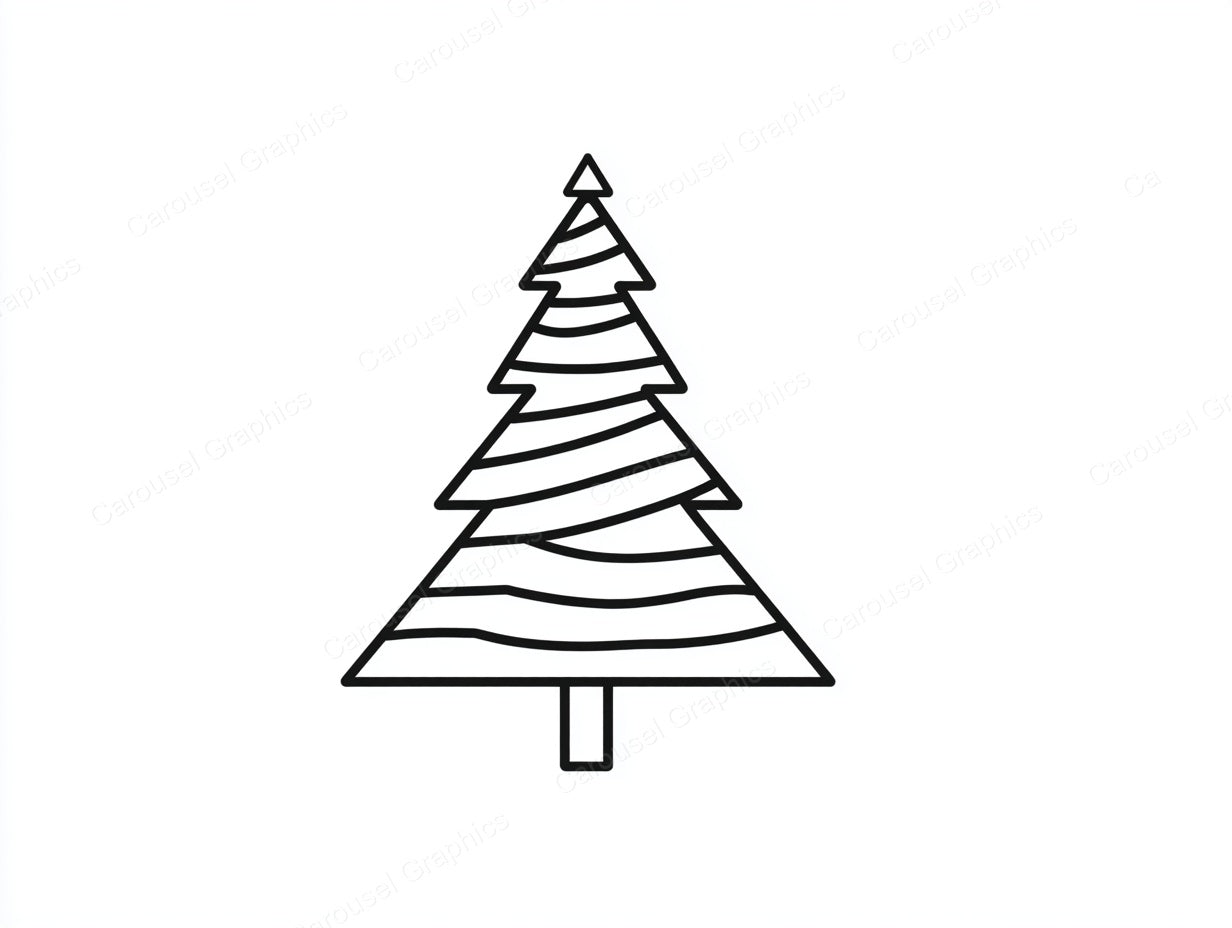Christmas Tree Vector Graphic preview