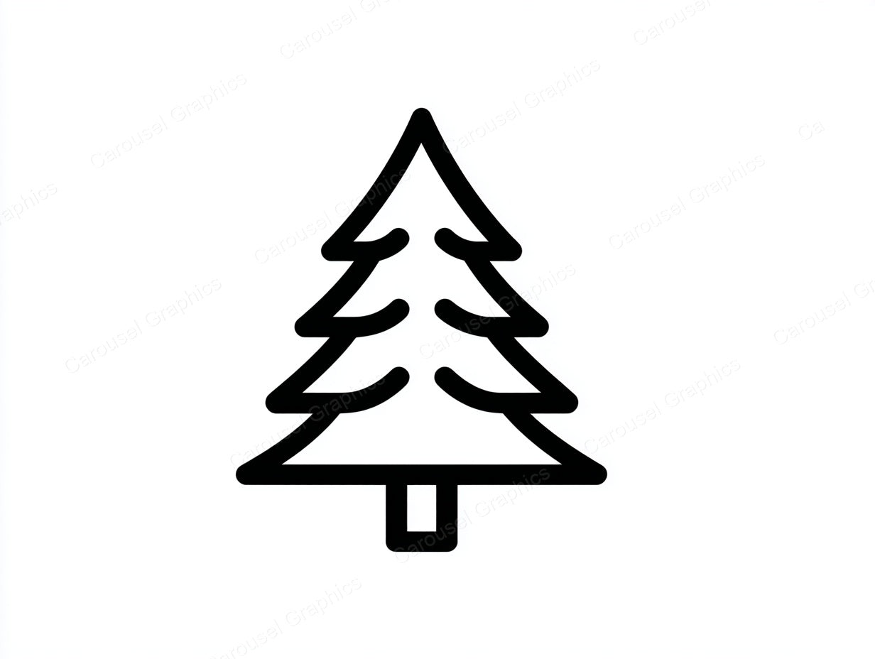 Christmas Tree Vector Graphic preview