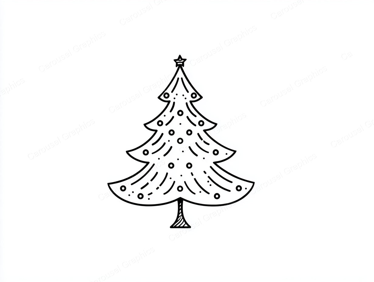 Christmas Tree Vector Graphic preview