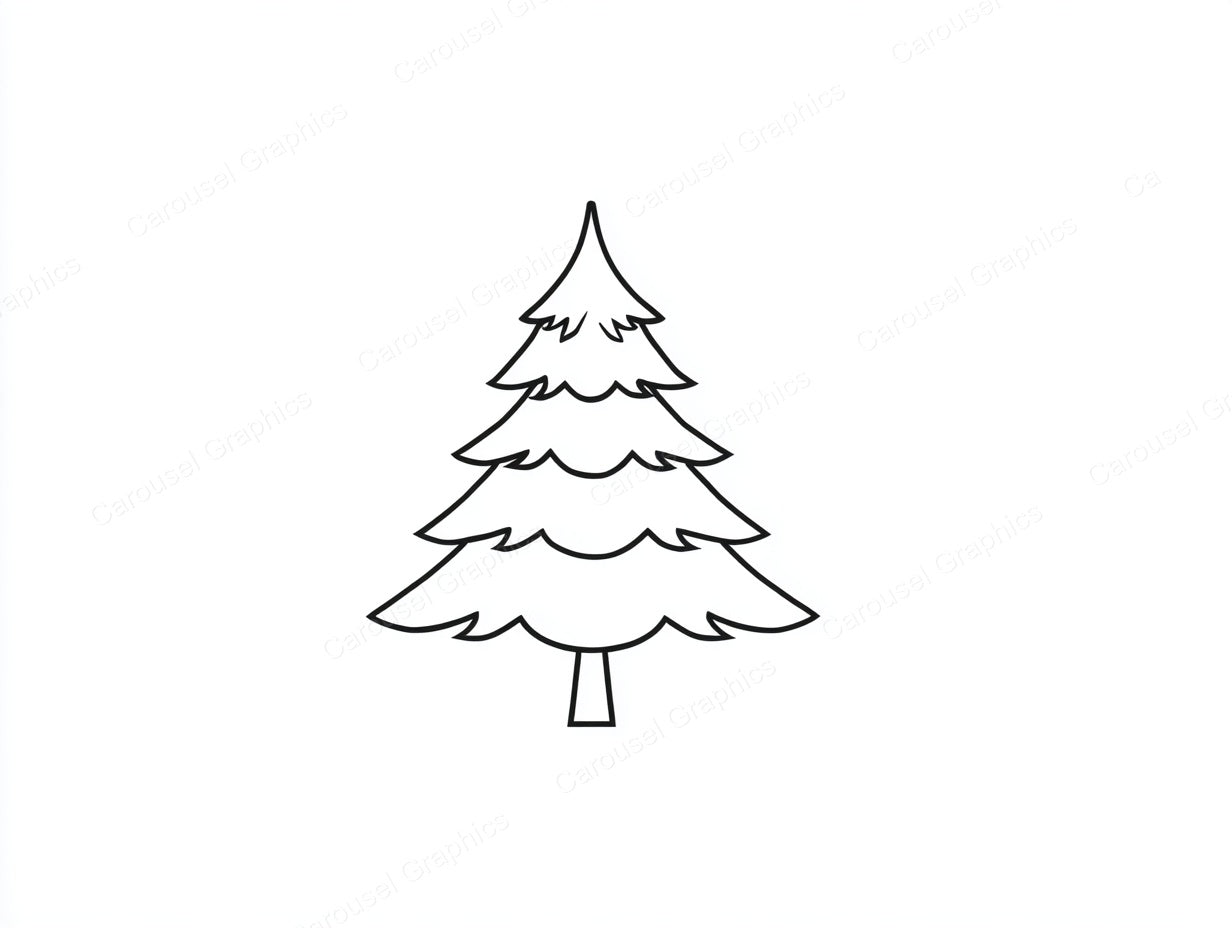 Christmas Tree Vector Graphic preview
