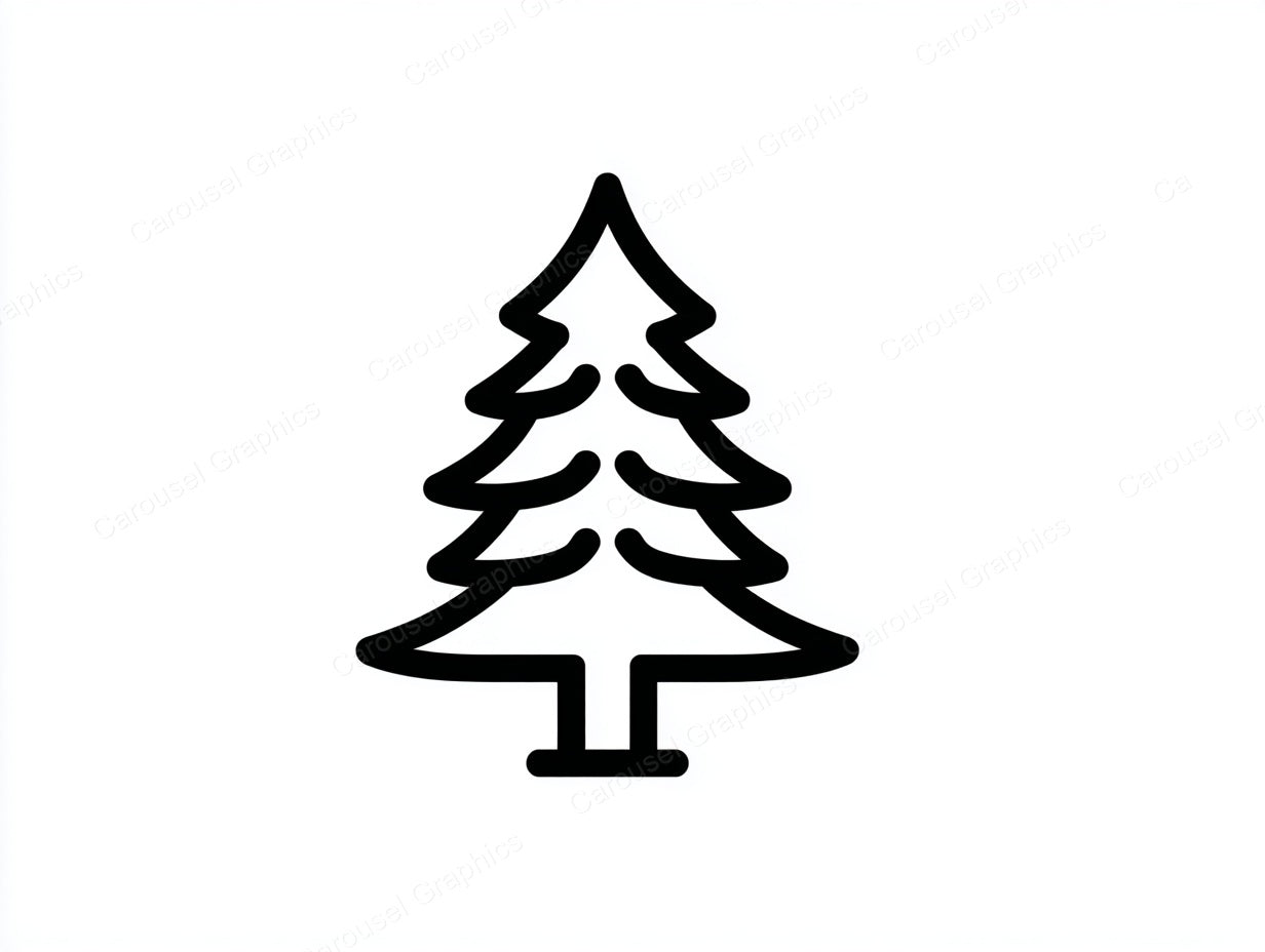 Christmas Tree Vector Graphic preview