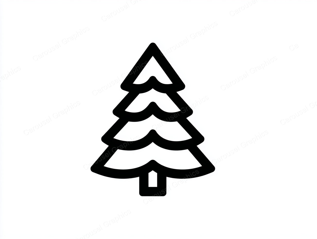 Christmas Tree Vector Graphic preview