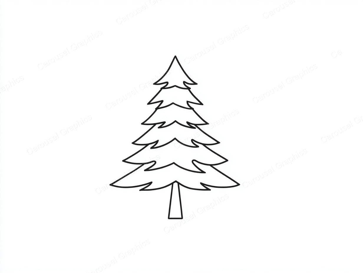 Christmas Tree Vector Graphic preview