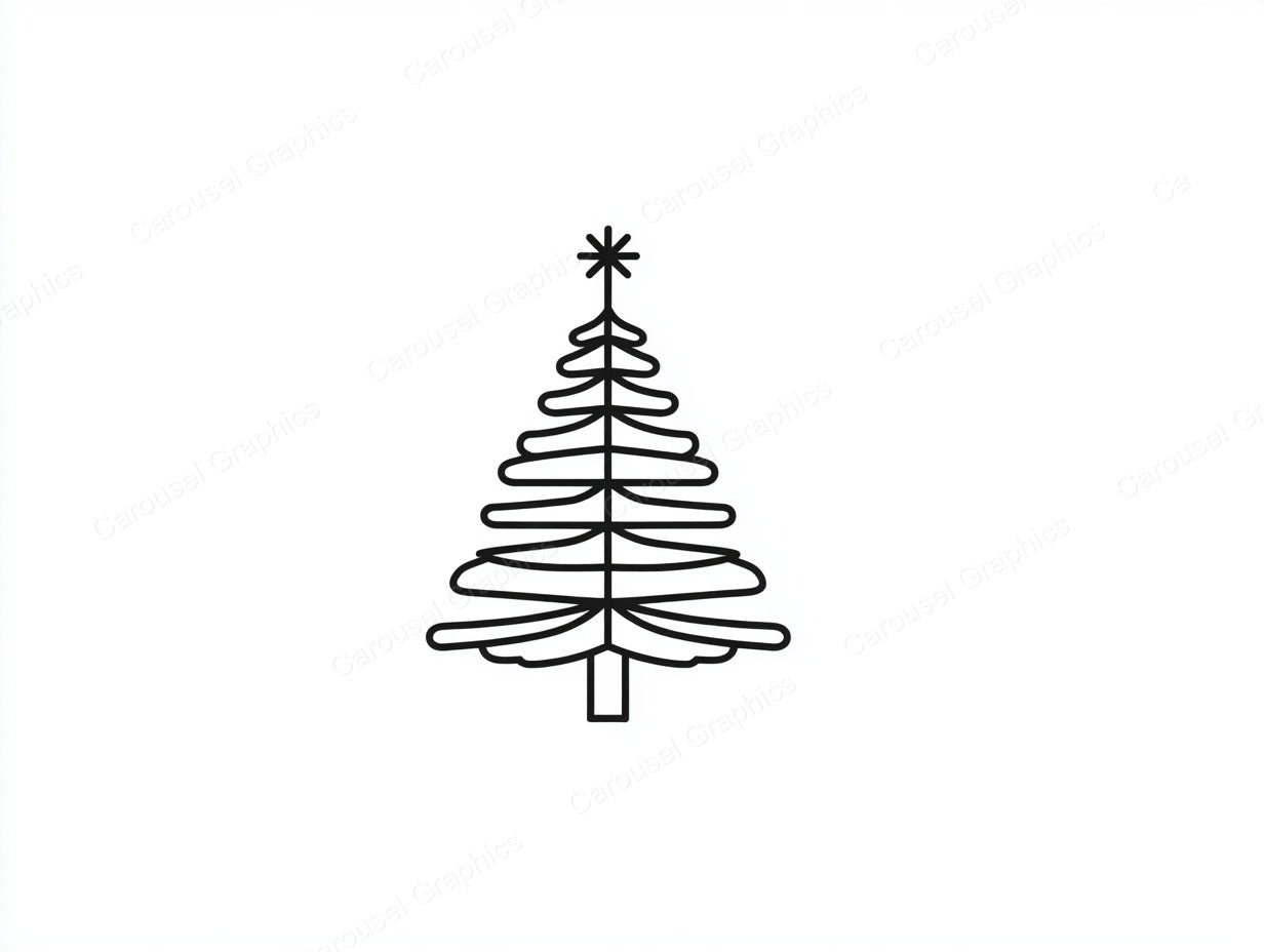 Christmas Tree Vector Graphic preview