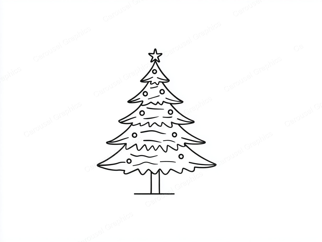 Christmas Tree Vector Graphic preview
