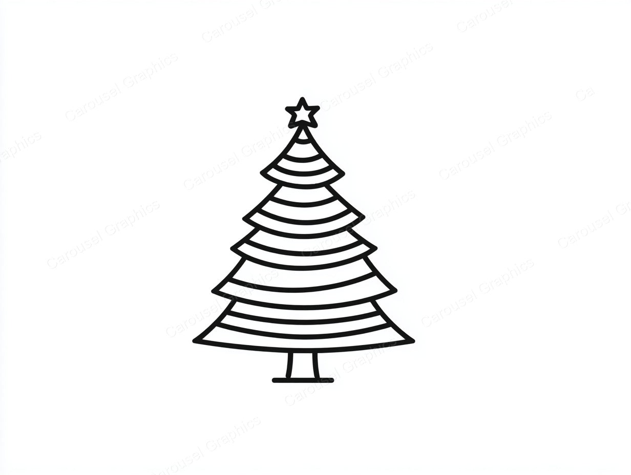 Christmas Tree Vector Graphic preview