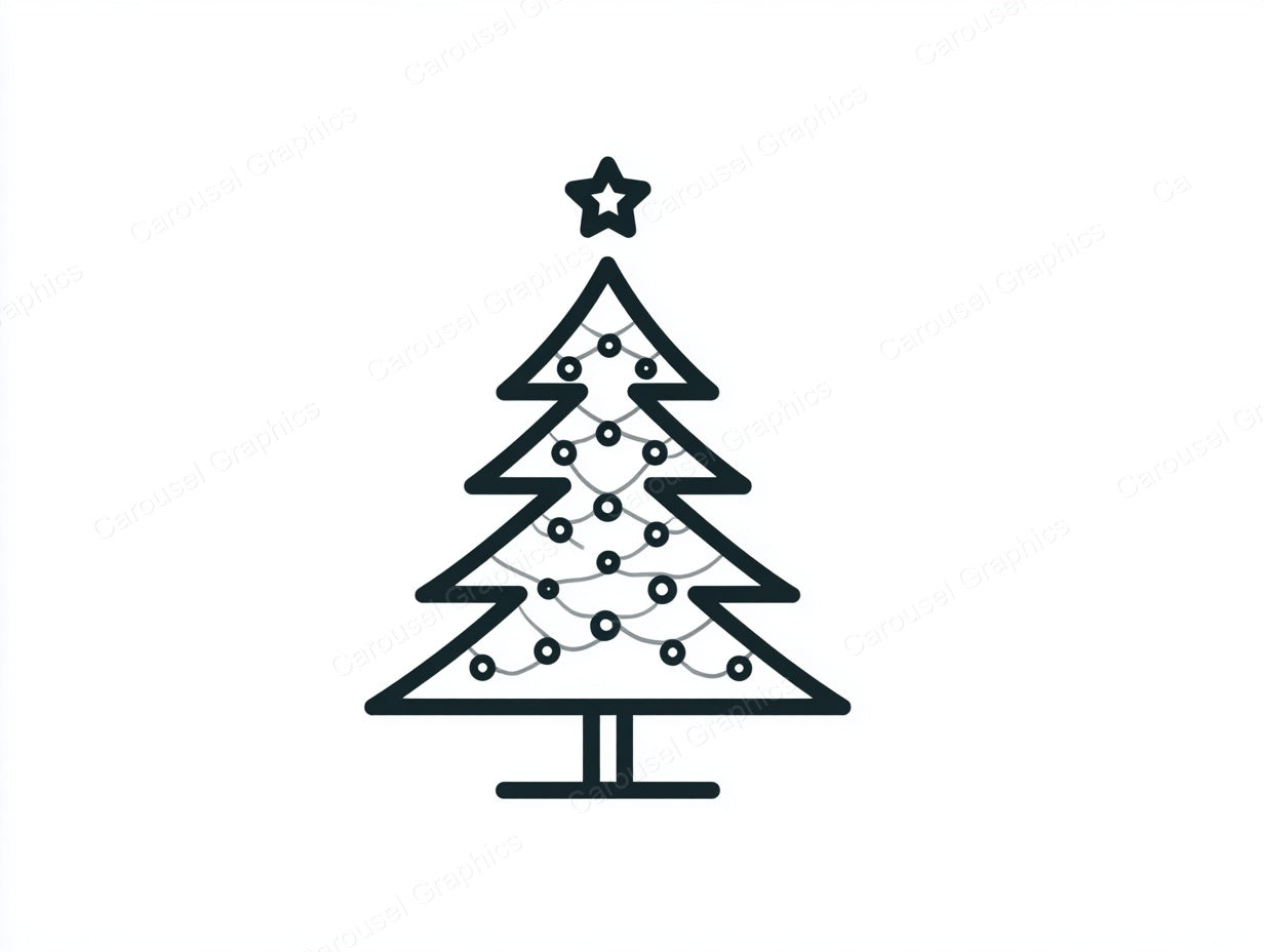 Christmas Tree Vector Graphic preview
