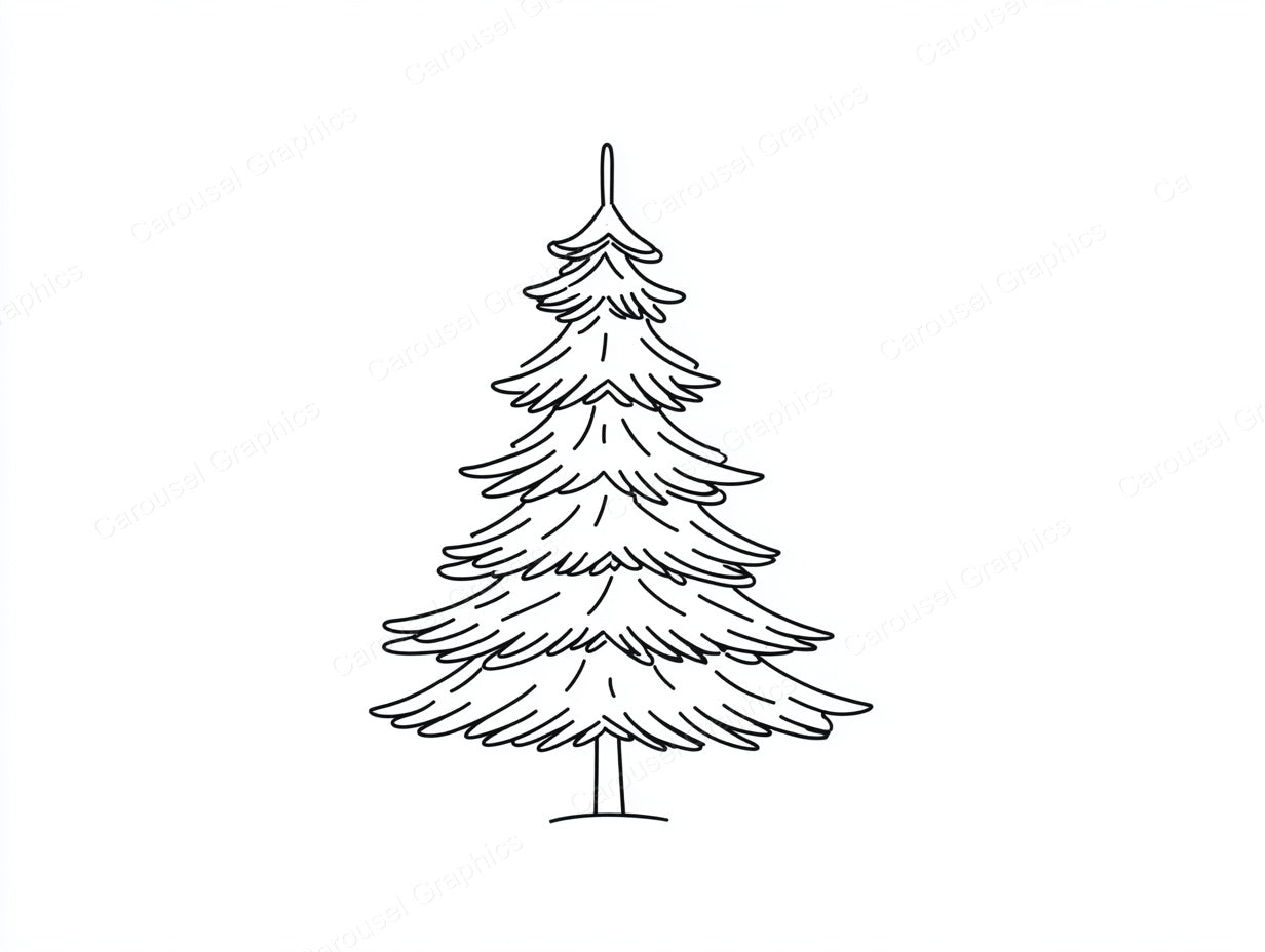 Christmas Tree Vector Graphic preview