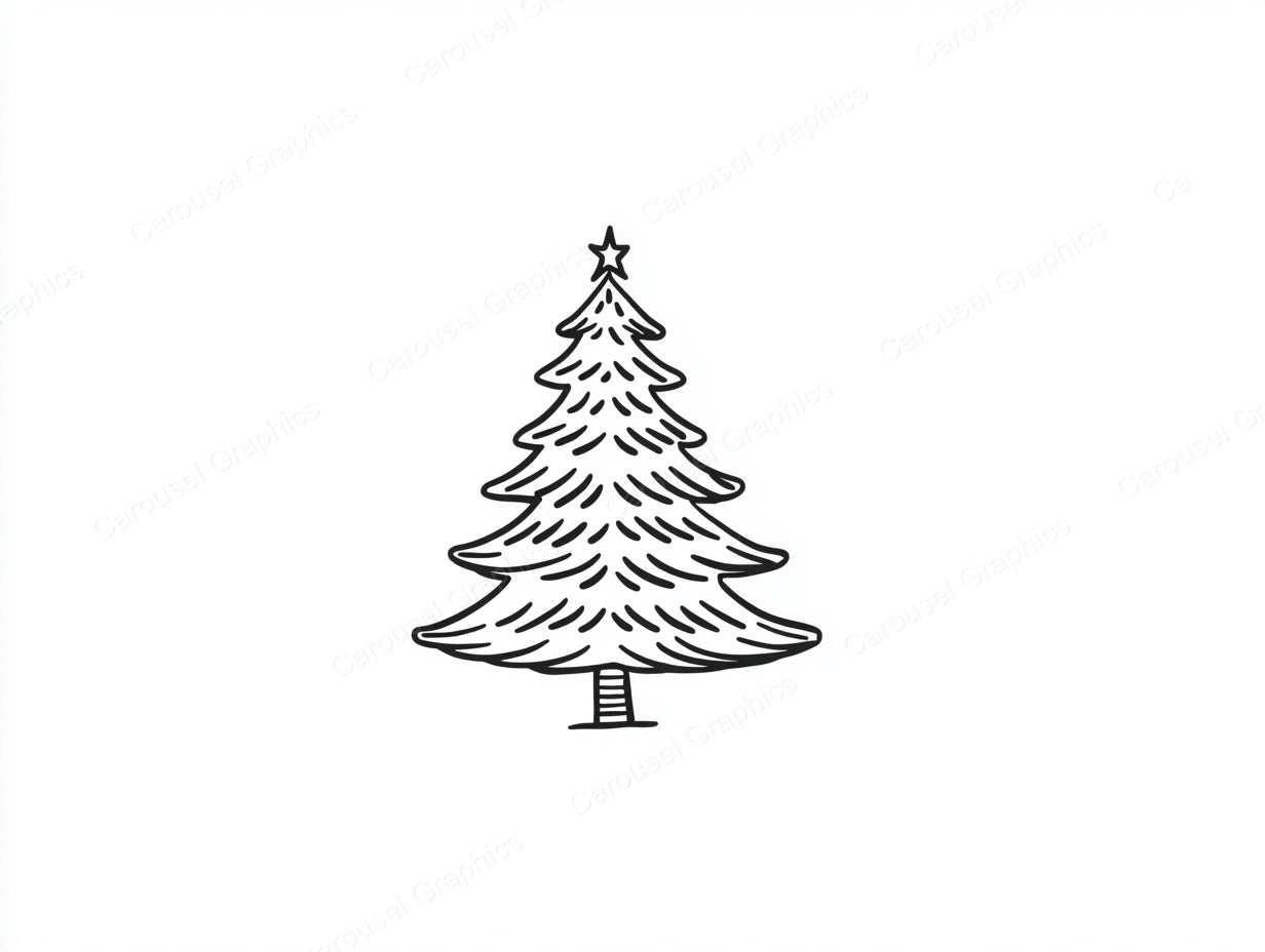 Christmas Tree Vector Graphic preview