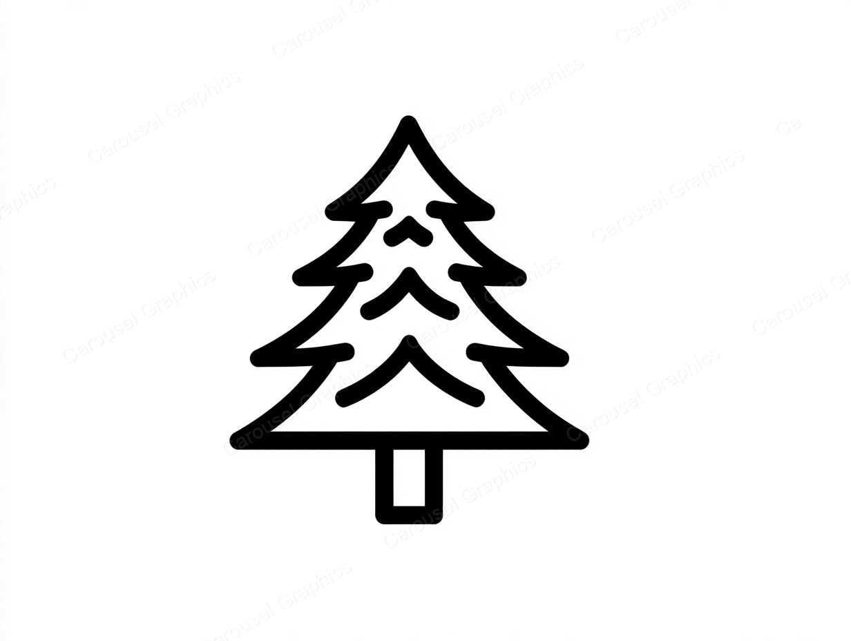 Christmas Tree Vector Graphic preview