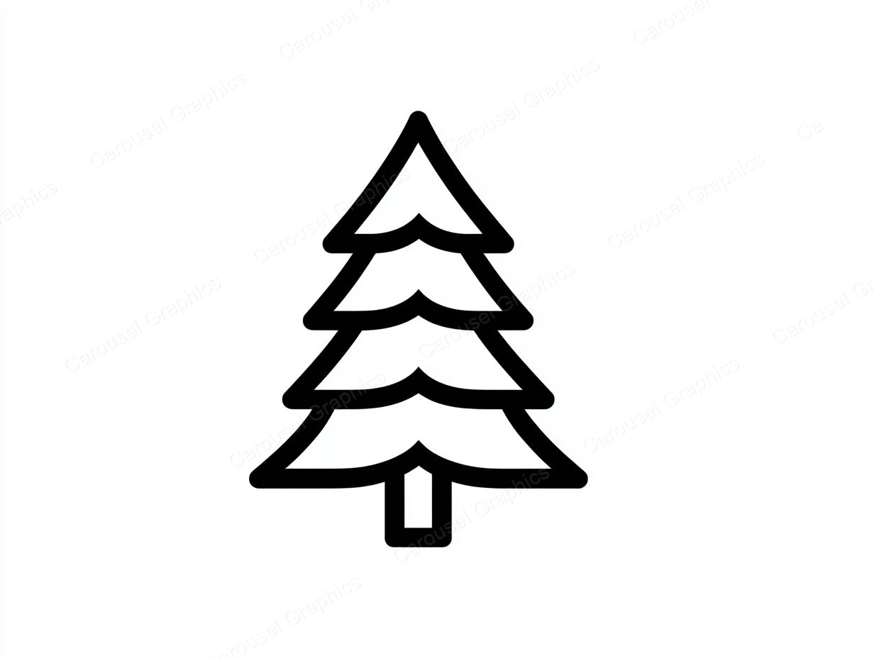 Christmas Tree Vector Graphic preview
