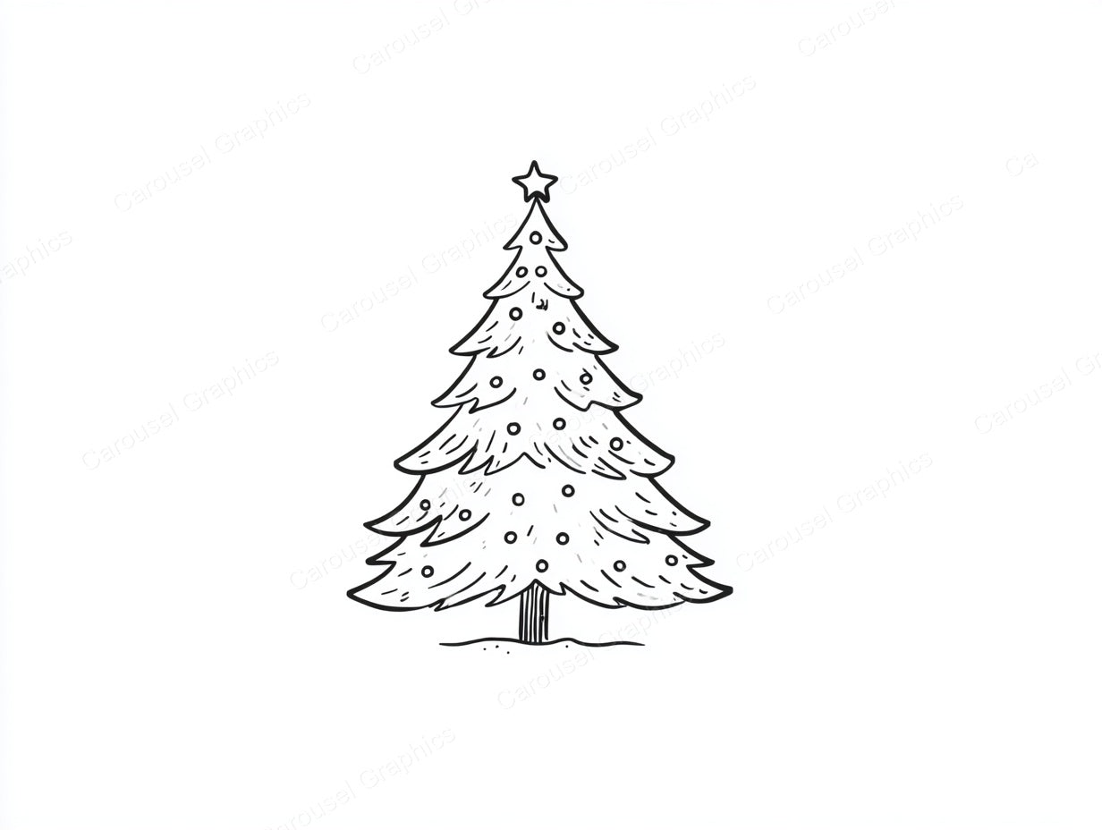 Christmas Tree Vector Graphic preview