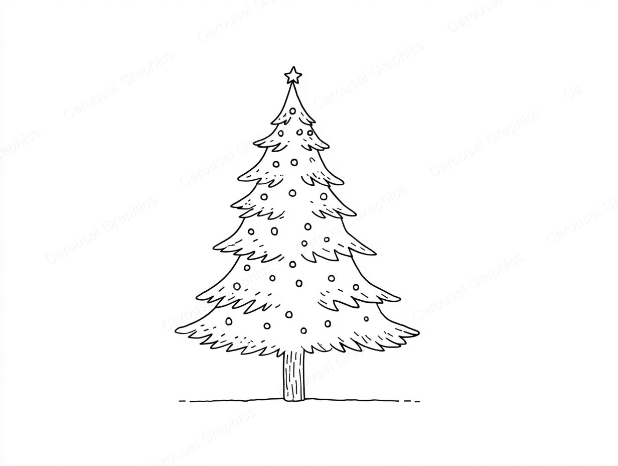 Christmas Tree Vector Graphic preview