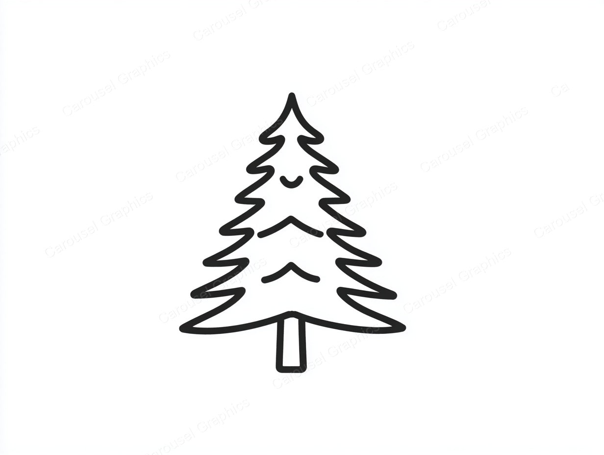 Christmas Tree Vector Graphic preview