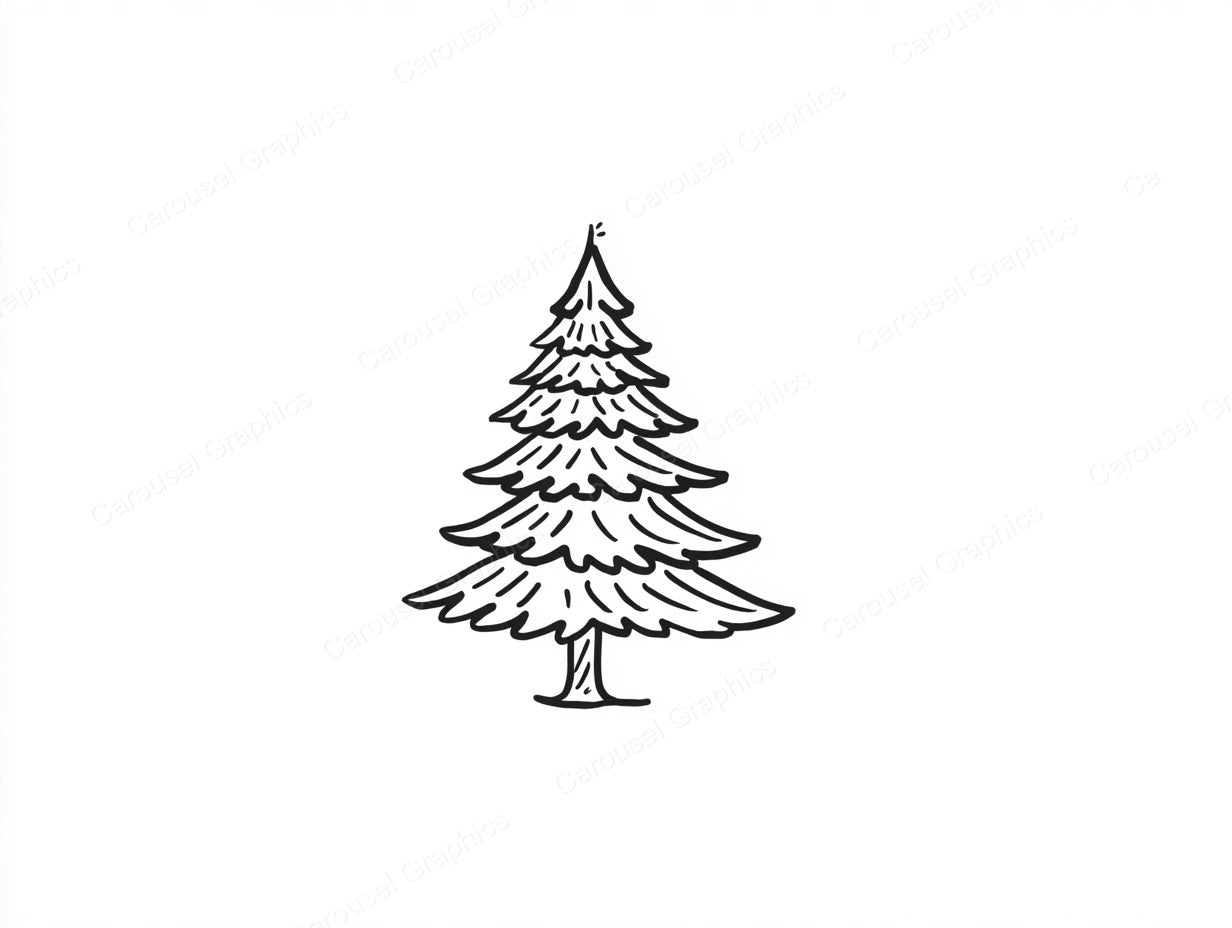 Christmas Tree Vector Graphic preview