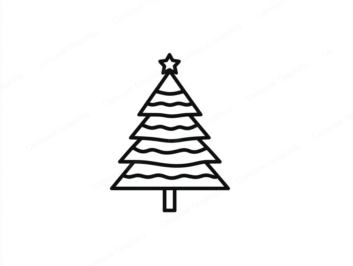 Christmas Tree Vector Graphic preview