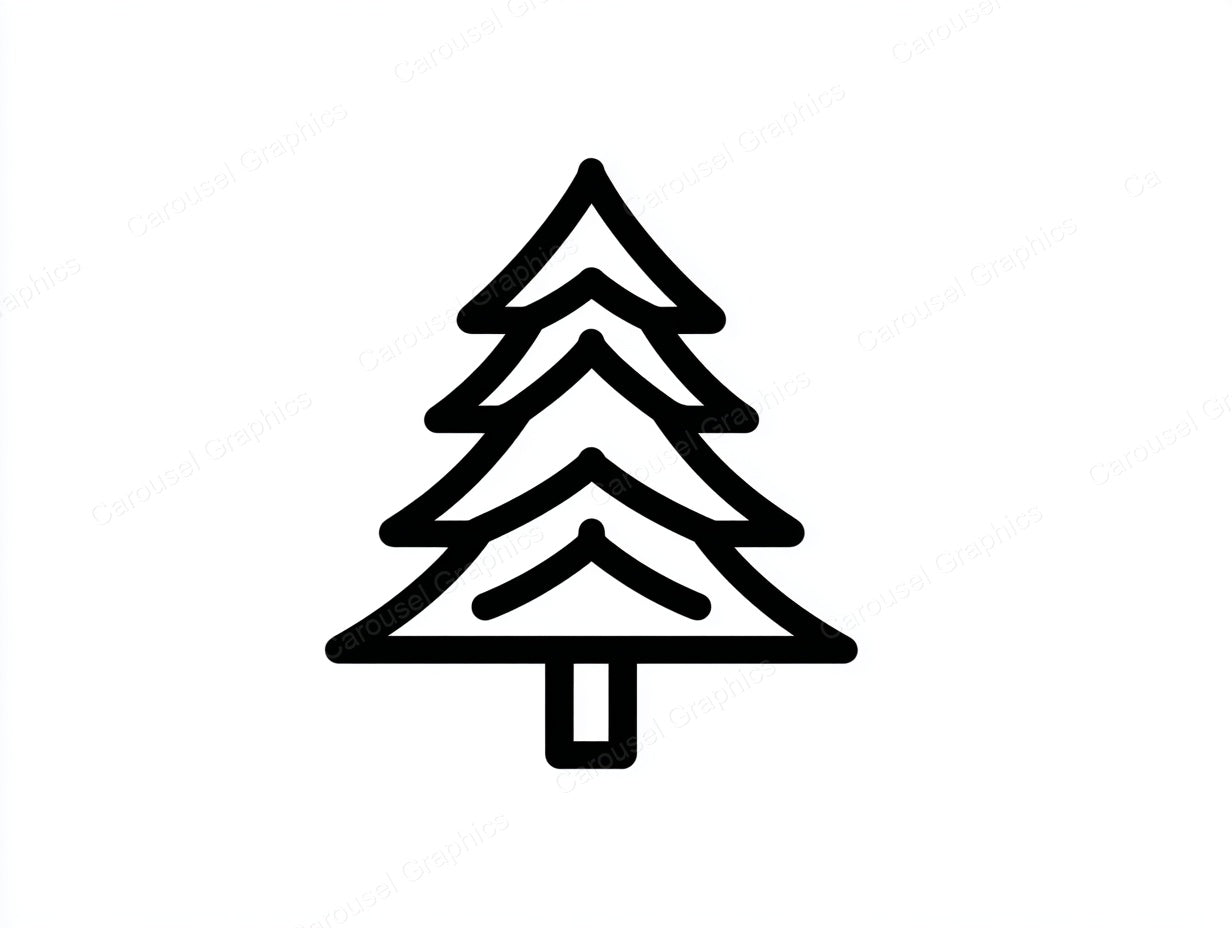 Christmas Tree Vector Graphic preview
