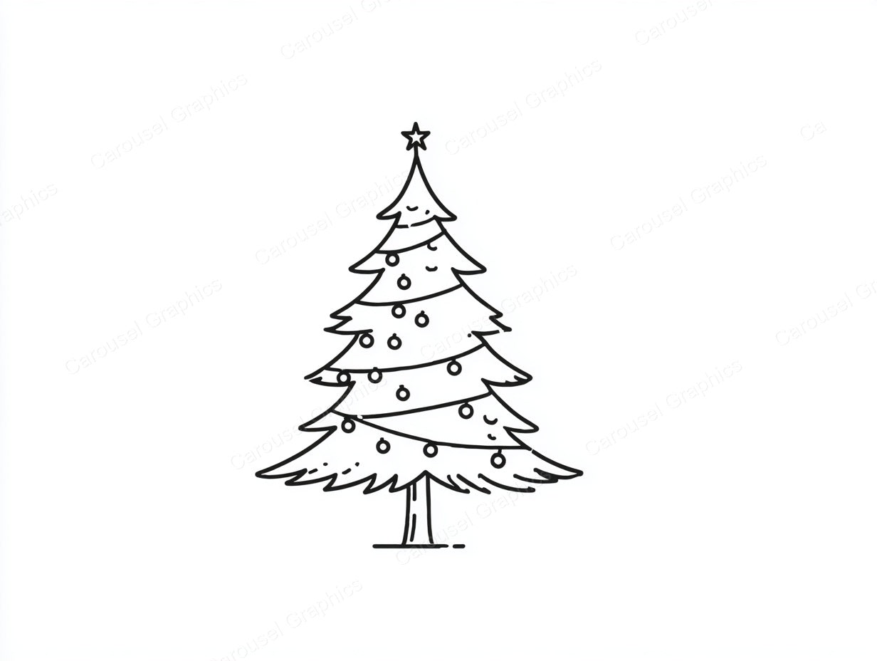 Christmas Tree Vector Graphic preview