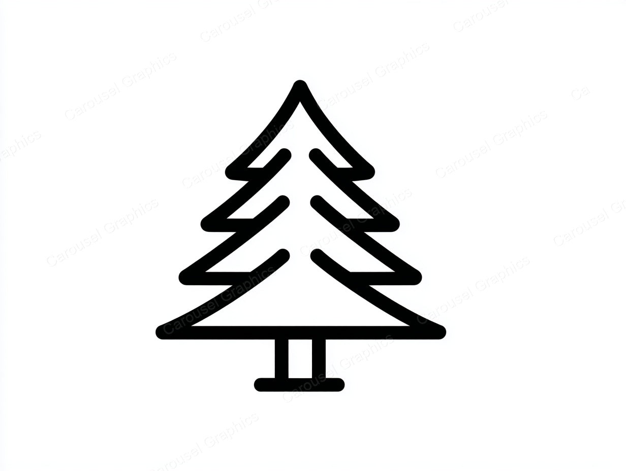 Christmas Tree Vector Graphic preview