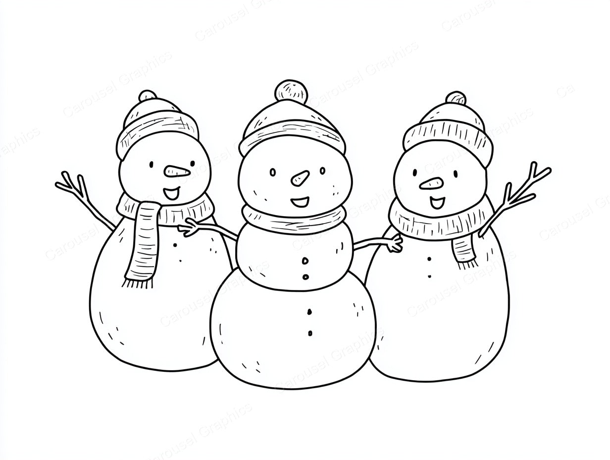 Snowmen Vector Graphic preview