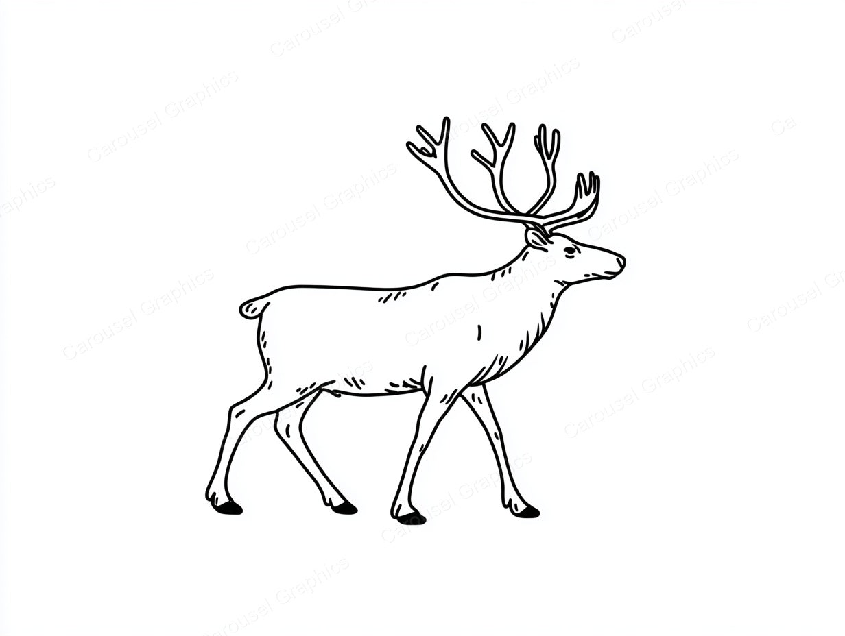 Reindeer Vector Graphic preview