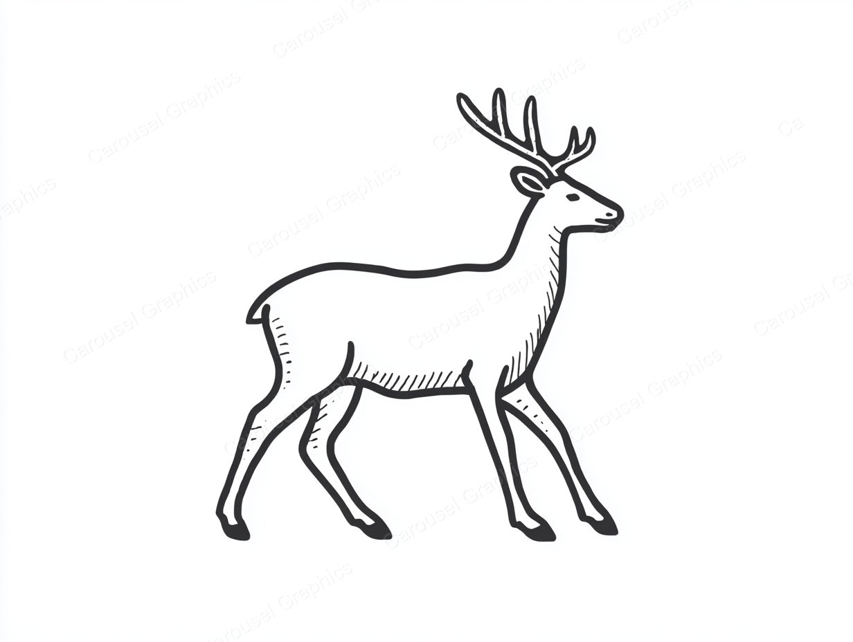 Reindeer Vector Graphic preview