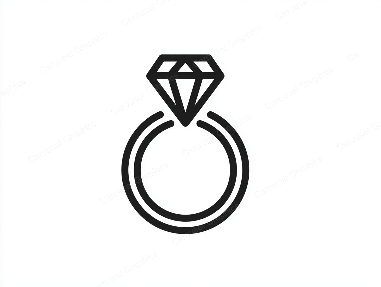 Engagement Ring Vector Graphic preview