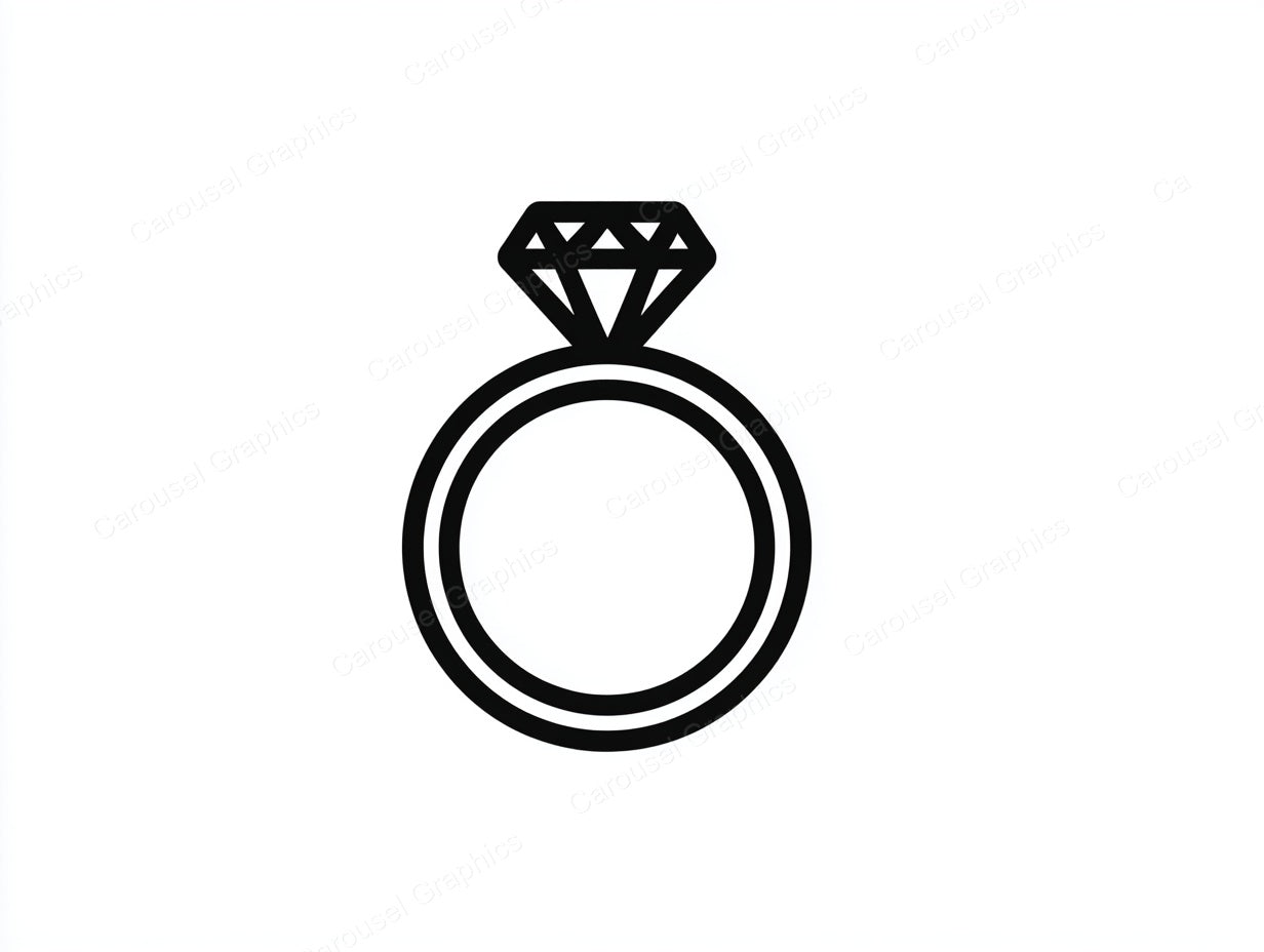 Engagement Ring Vector Graphic preview