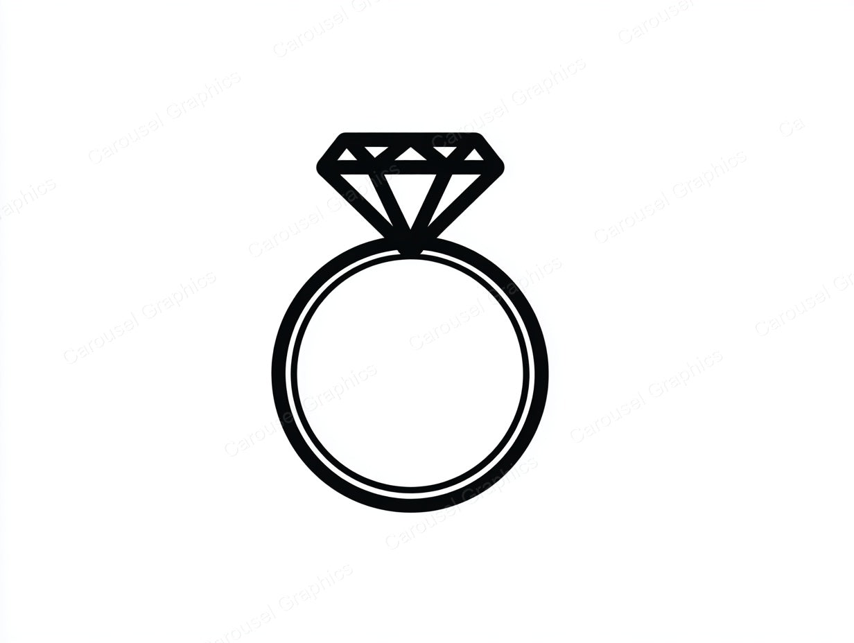 Engagement Ring Vector Graphic preview