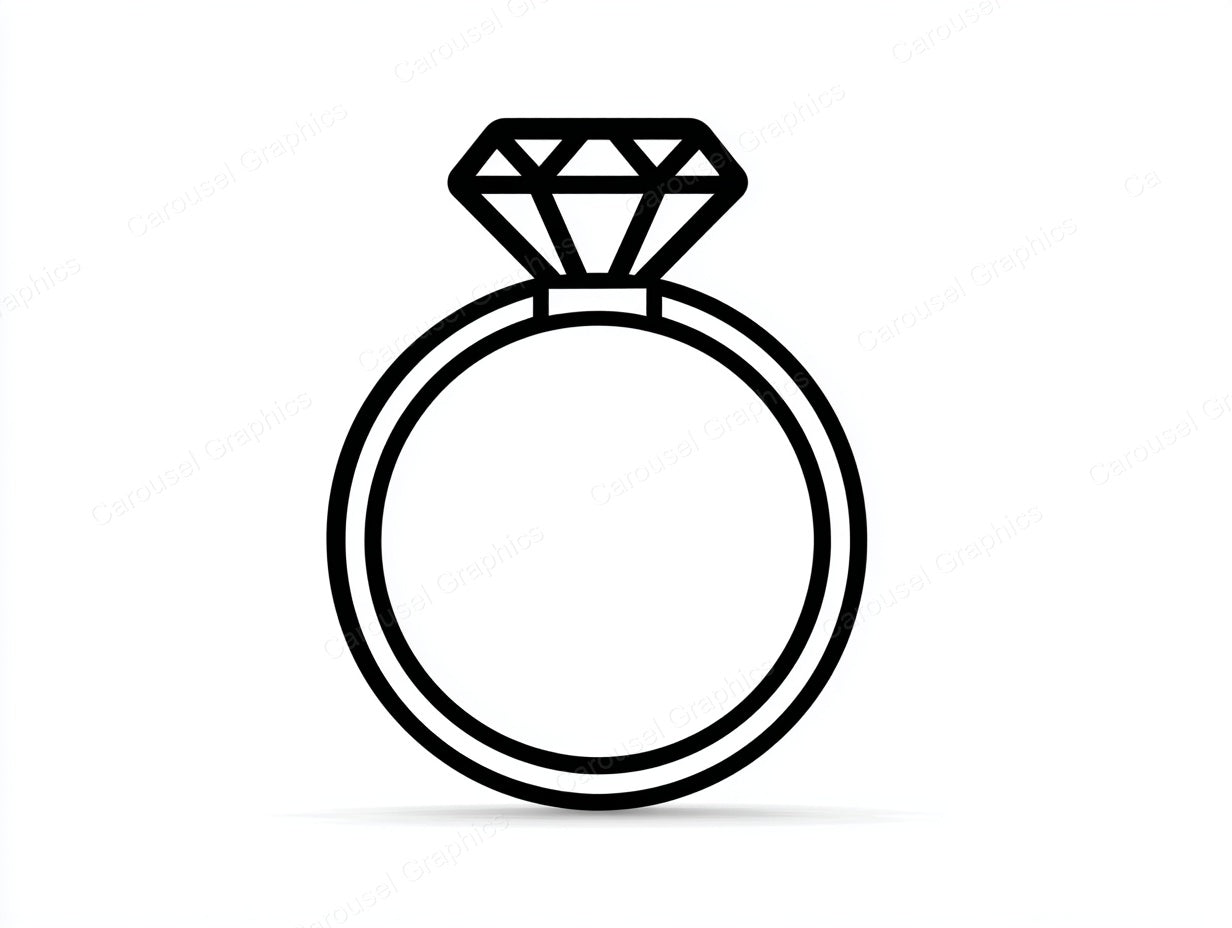 Engagement Ring Vector Graphic preview