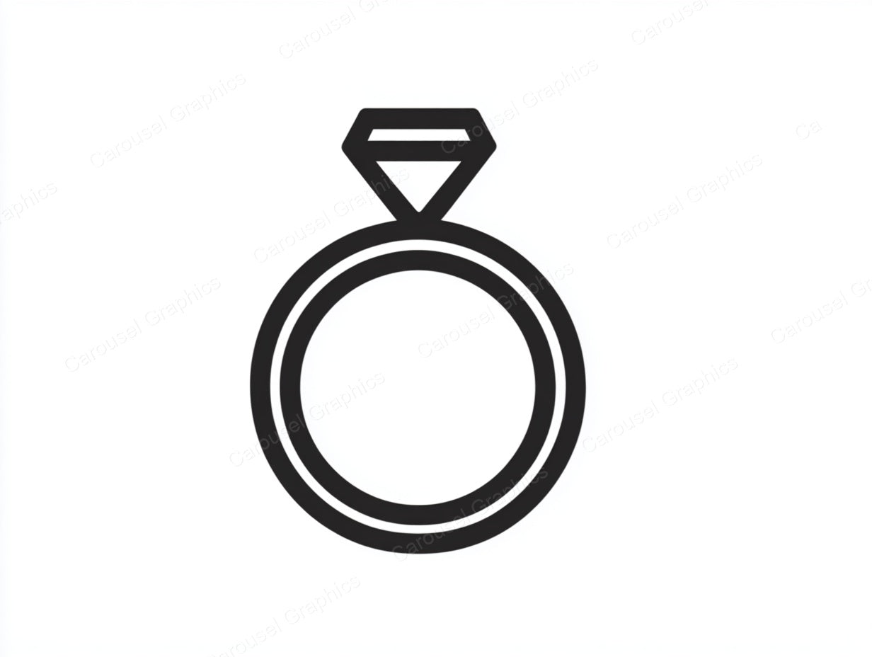 Engagement Ring Vector Graphic preview