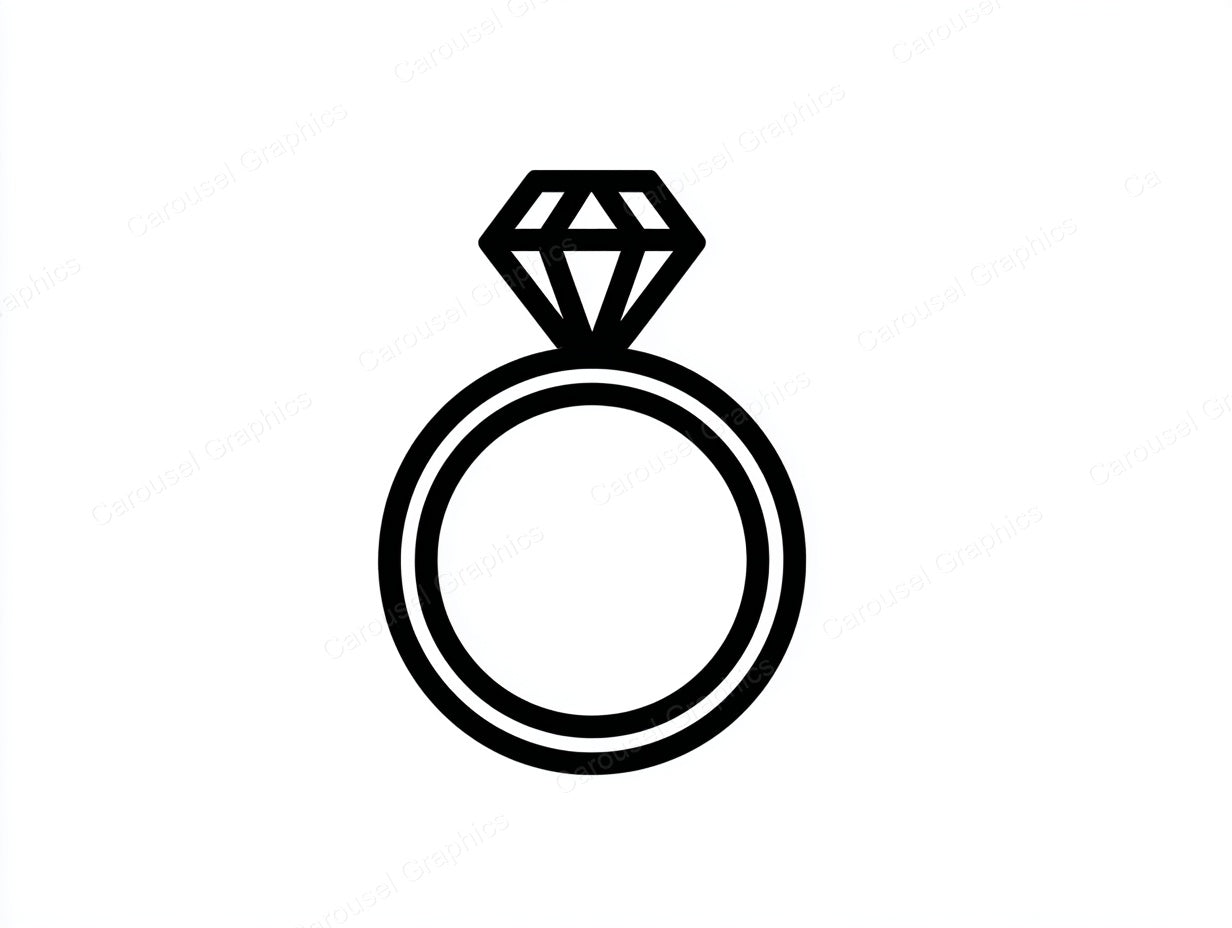 Engagement Ring Vector Graphic preview