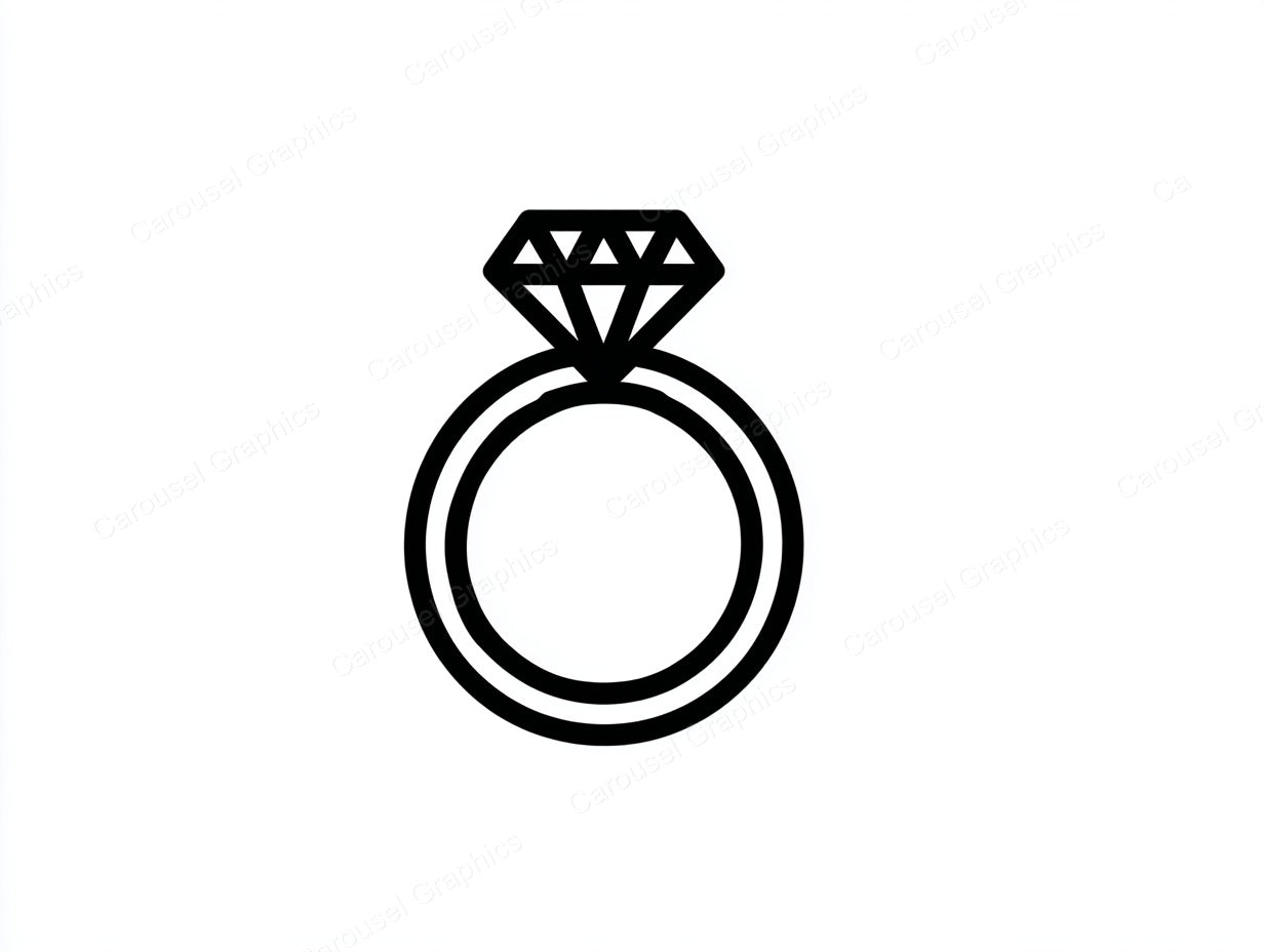 Engagement Ring Vector Graphic preview