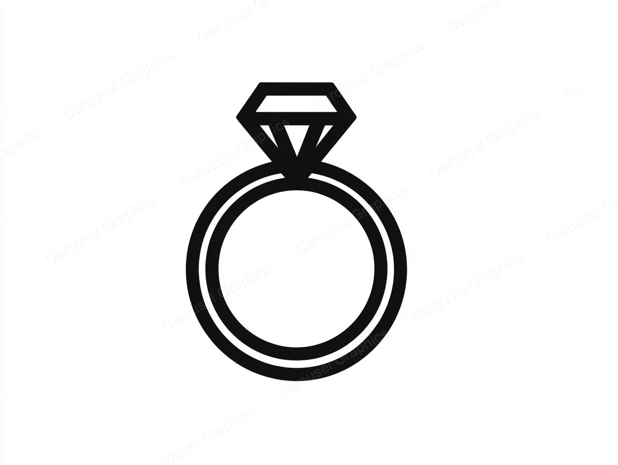 Engagement Ring Vector Graphic preview