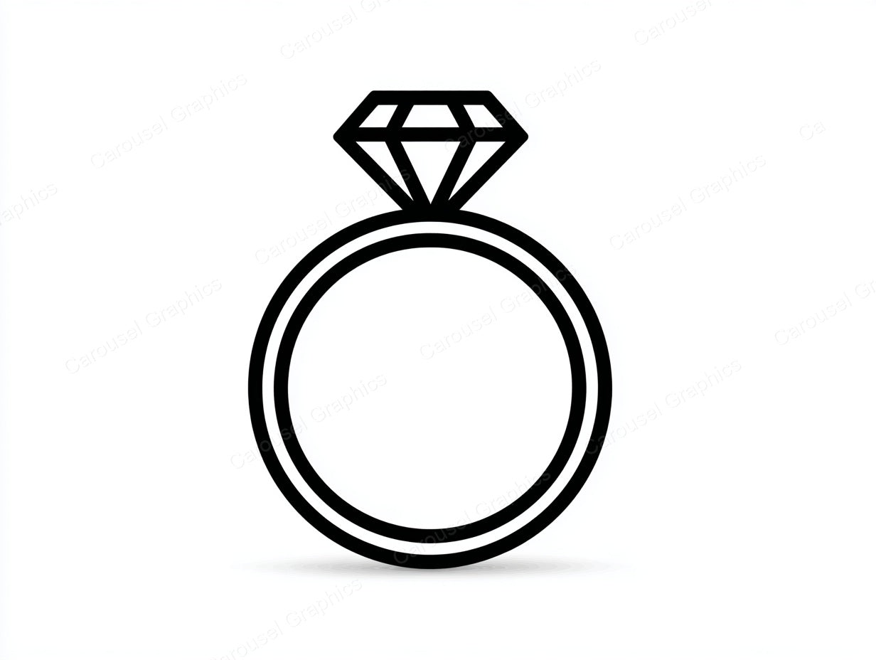 Engagement Ring Vector Graphic preview