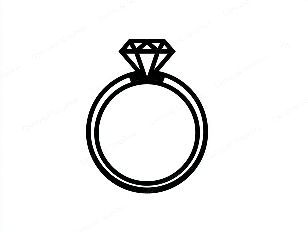 Engagement Ring Vector Graphic preview