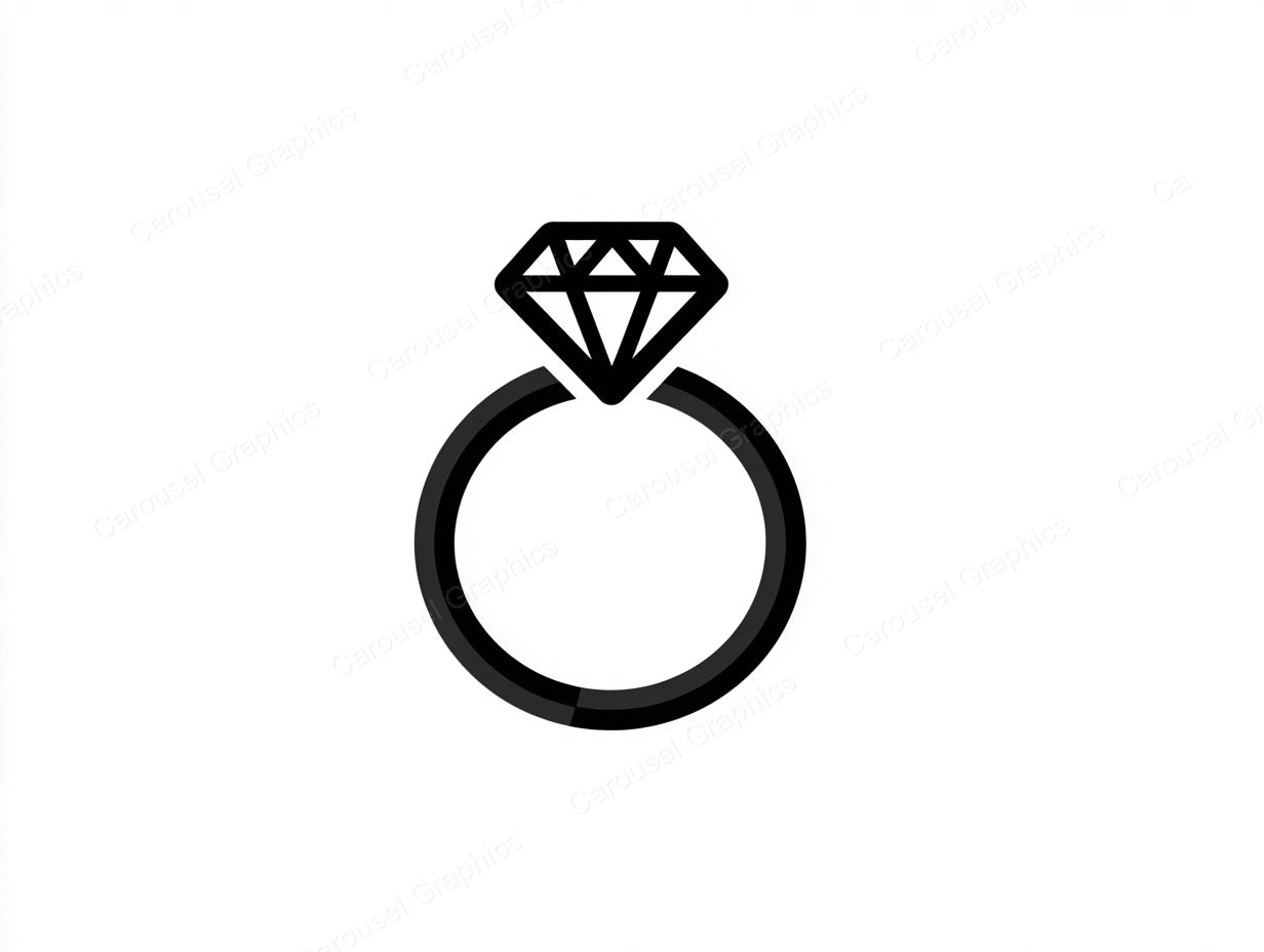 Engagement Ring Vector Graphic preview