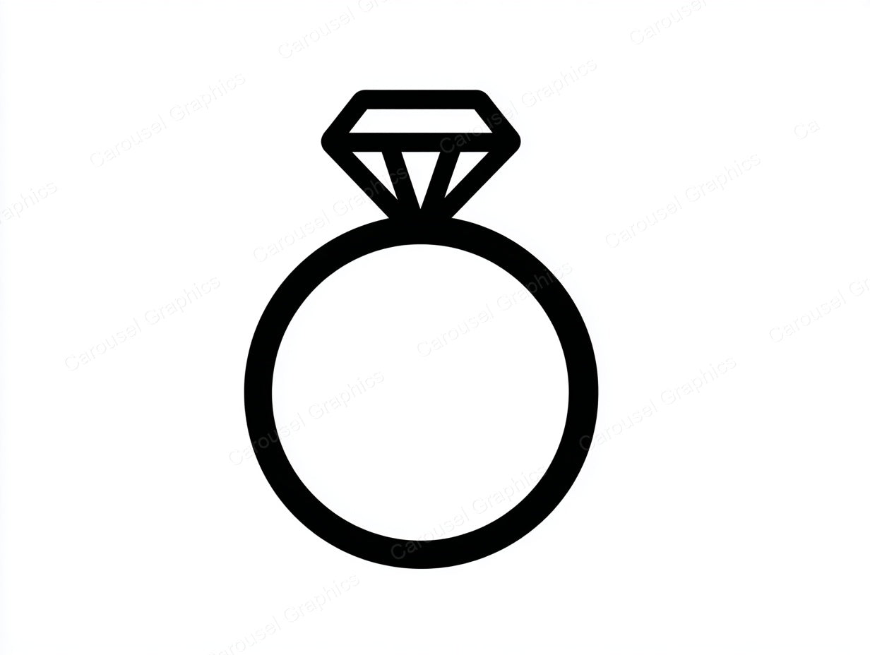 Engagement Ring Vector Graphic preview