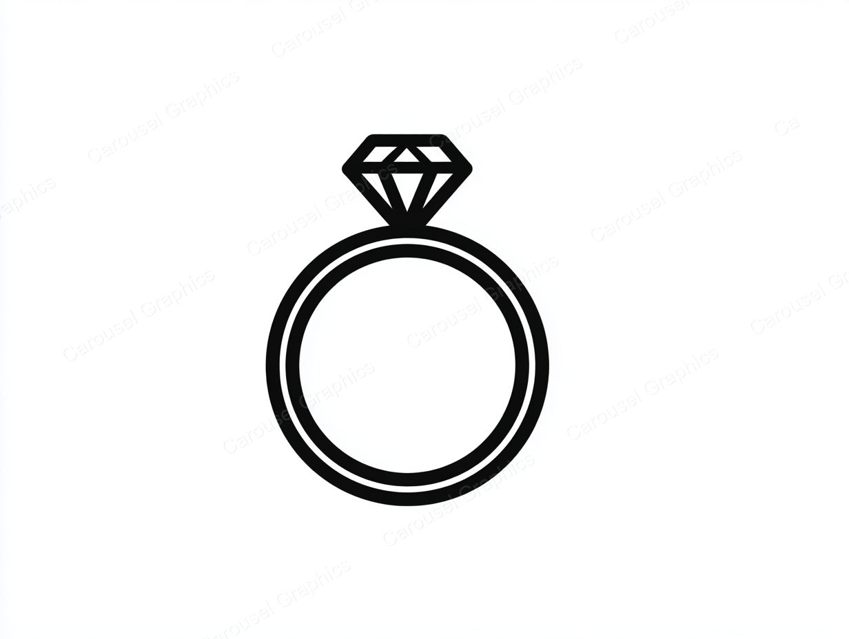 Engagement Ring Vector Graphic preview